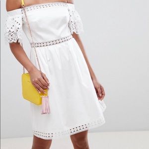 Ted Baker geo lace cotton dress